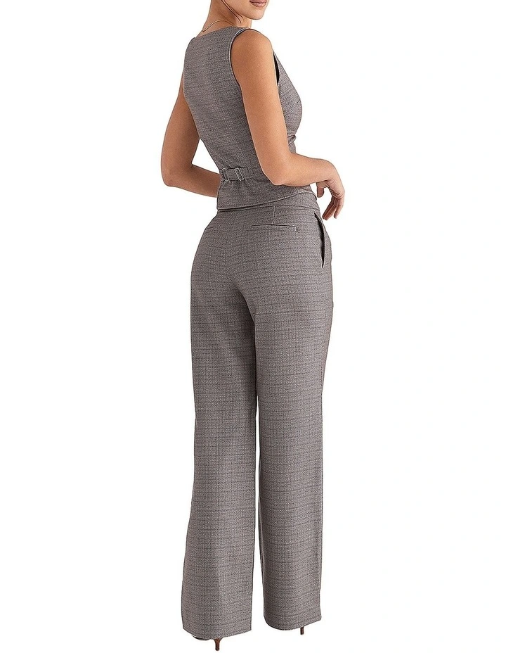 Check Trousers in Brown