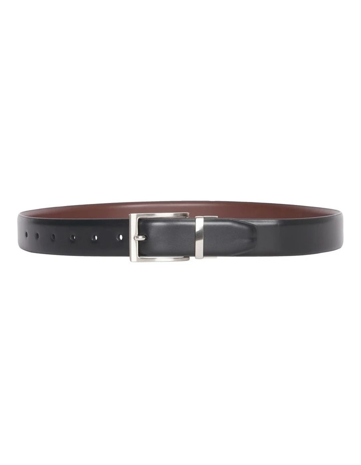 Pin Buckle Flex Stretch Revers Belts in Black/Brown