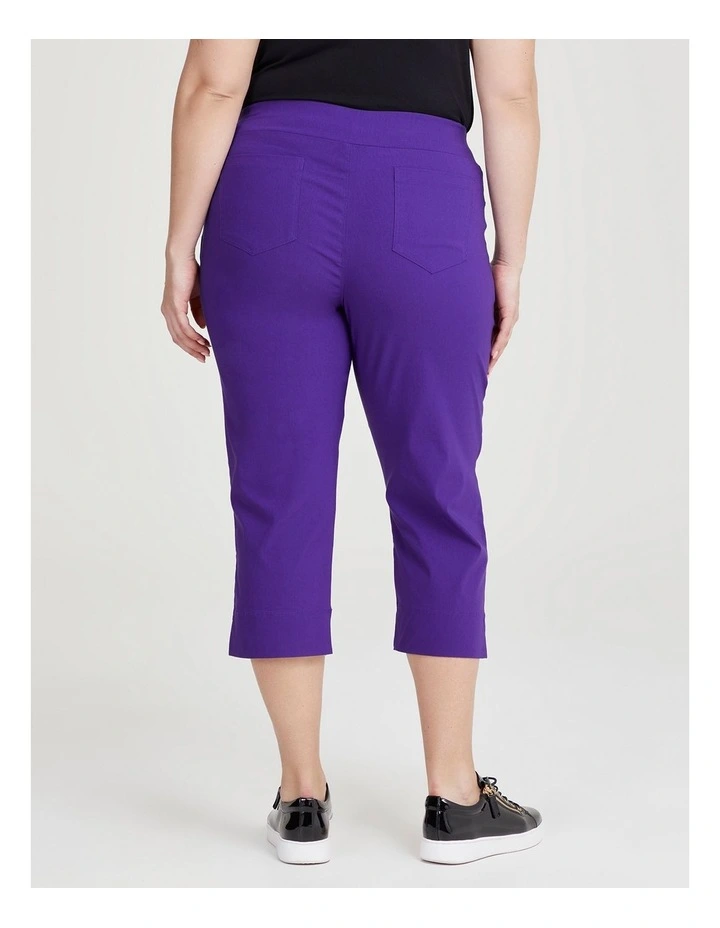 Expose Split Hem Crop Pant in Purple