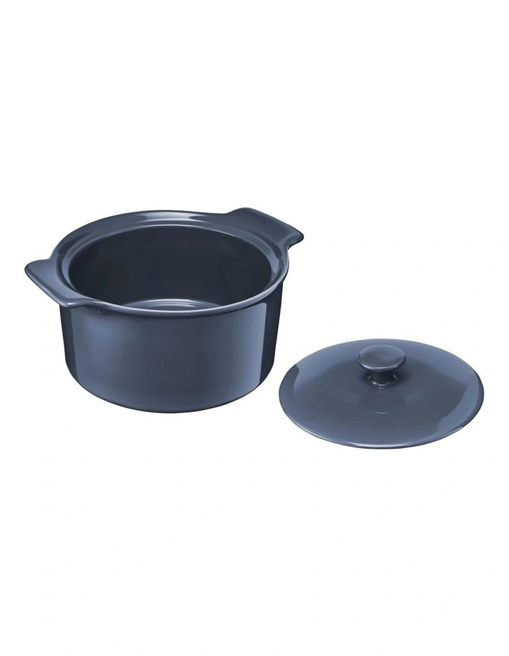 Indulgence Round Casserole 1.3L Gift Boxed in Slate Blue