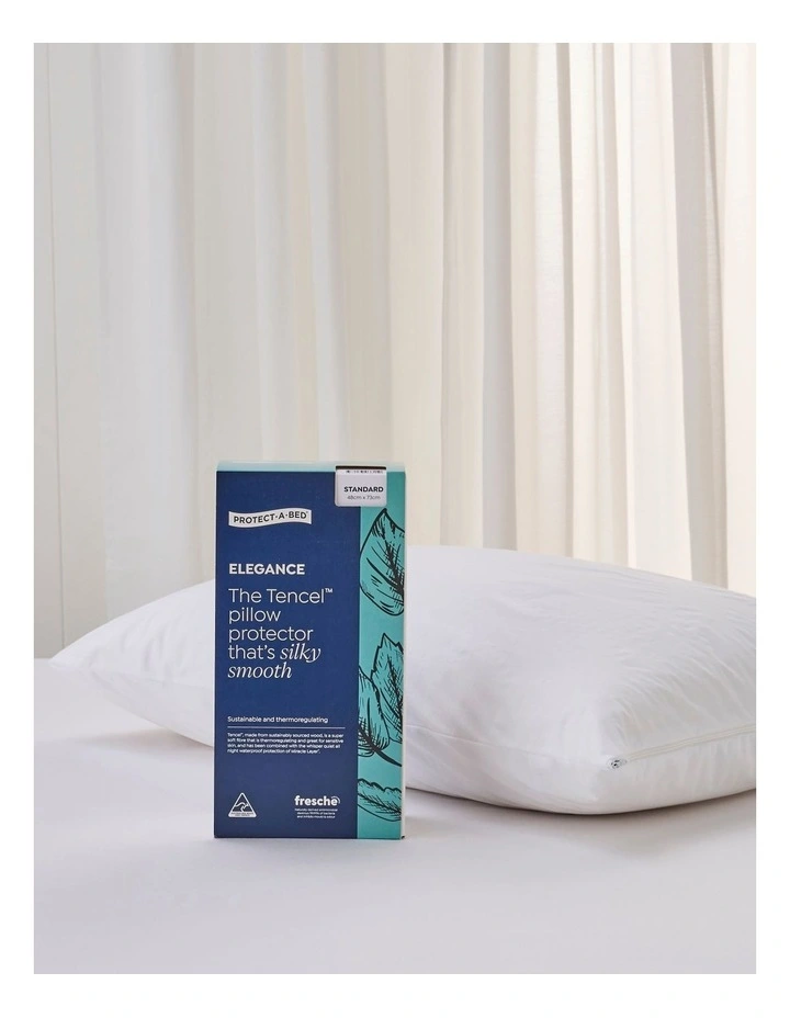 Elegance Tencel Jersey Pillow Protector in White