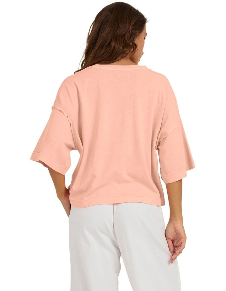 Frozen Sunset Relaxed Fit T-Shirt in Peach Parfait