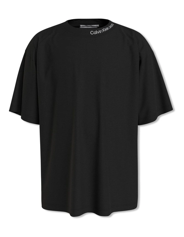 INTARSIA RELAXED SHORT SLEEVE T-SHIRT
