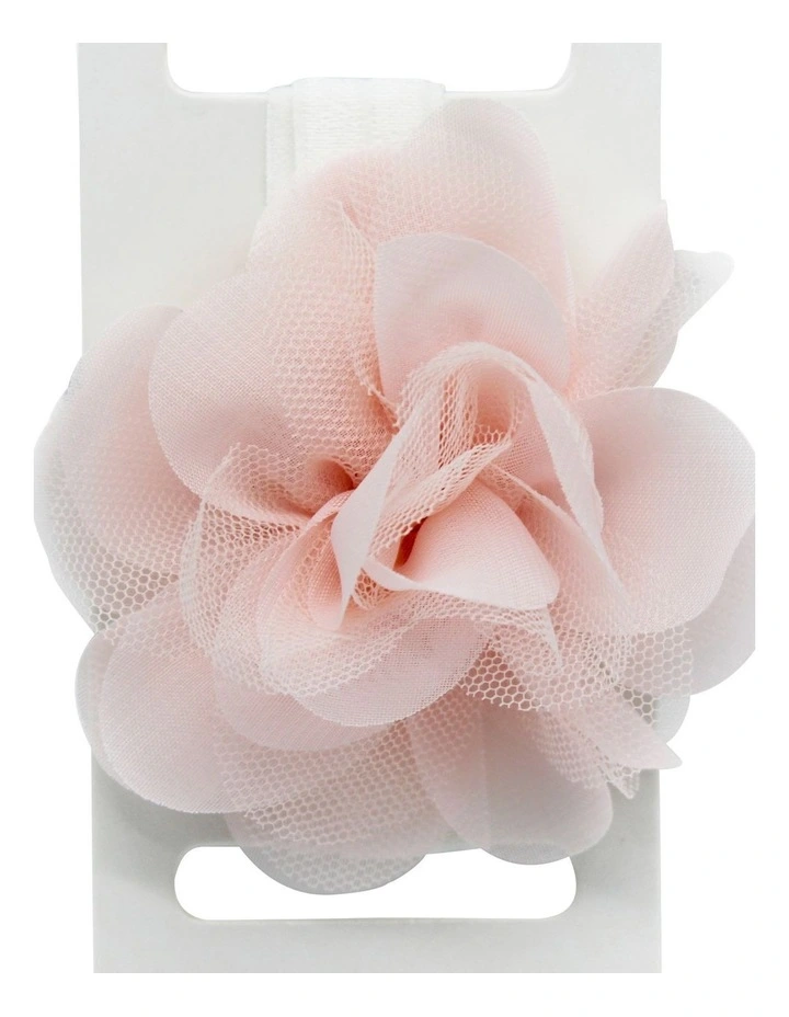 Tulle Chiffon Rose Hairwrap in Pink