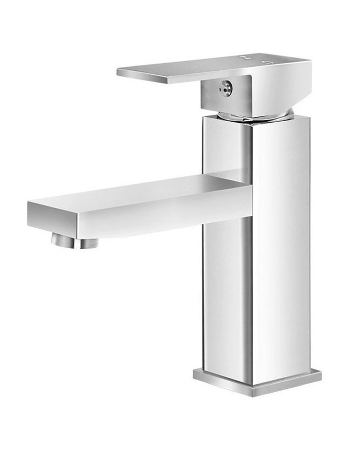 Bathroom Basin Square Faucet Vanity Laundry Mixer Tap in Chrome