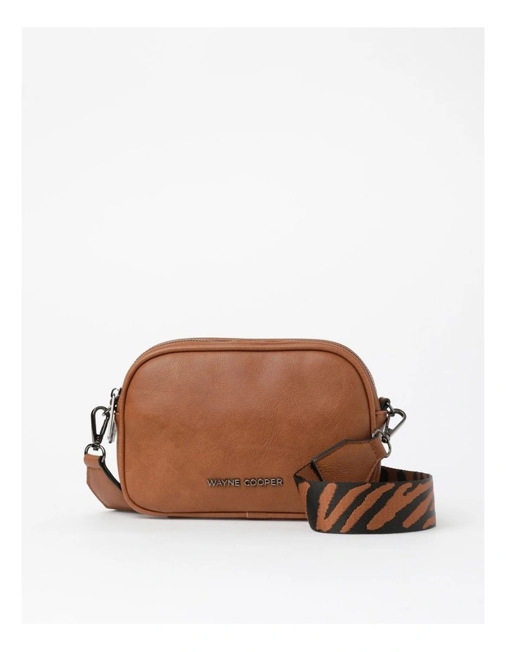 Natalie Crossbody Bag in Tan Zebra