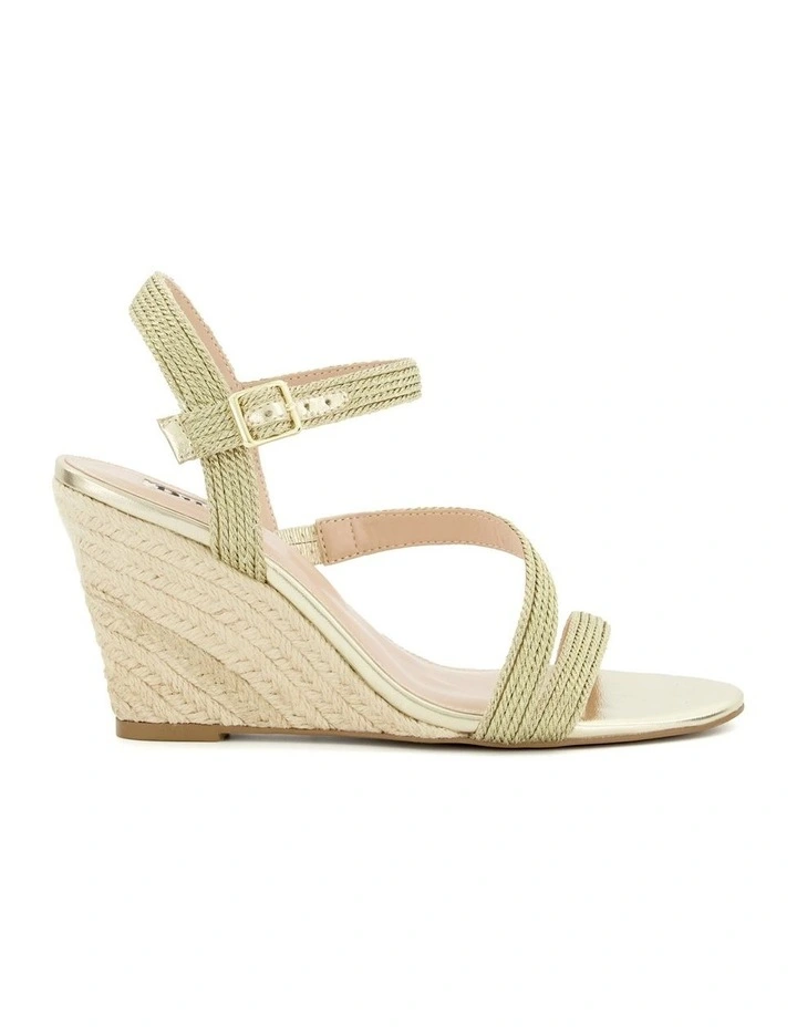 Kaia Wedge Sandal in Gold