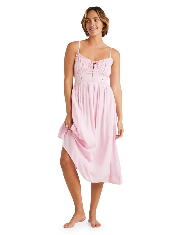 Whiskey Skies Midi Dress in Candy Pink