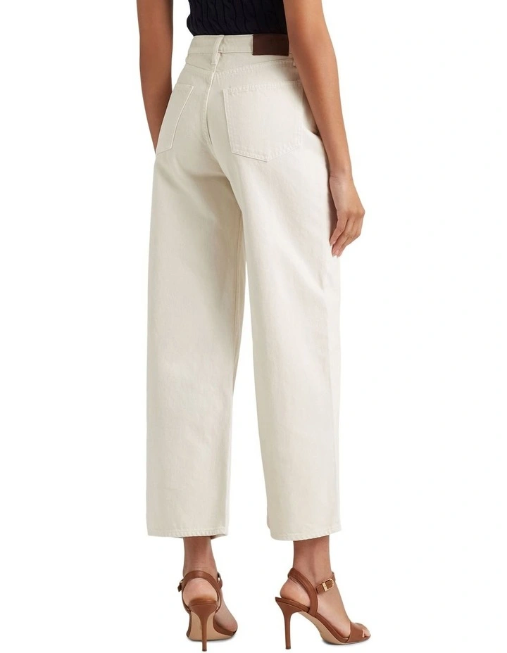 High Rise Wide Leg Jean in Natural