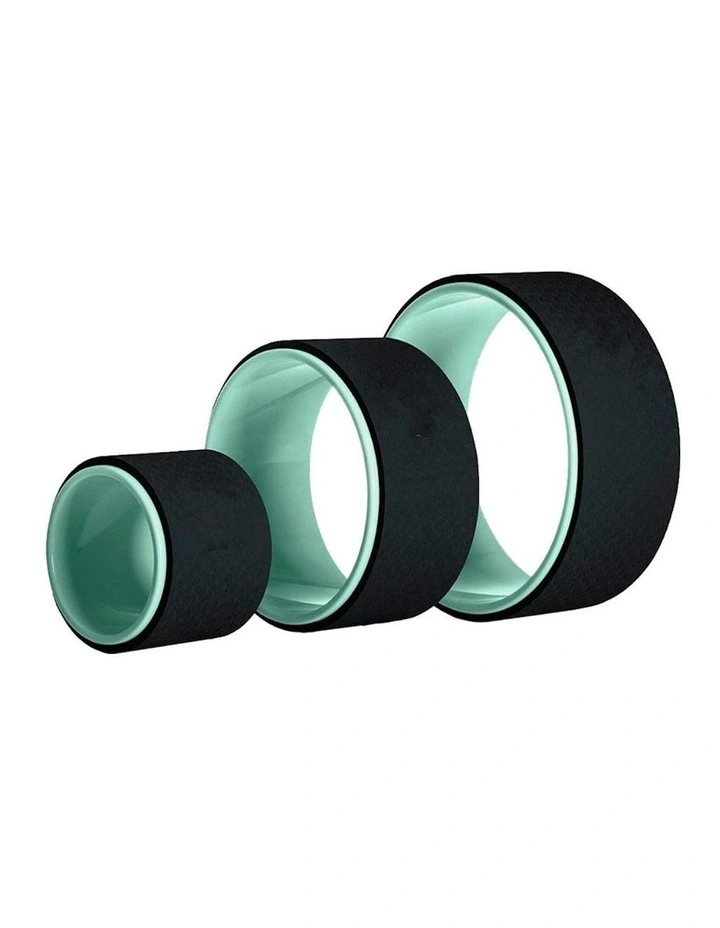 Yoga Wheel Set of 3 in Green and Black
