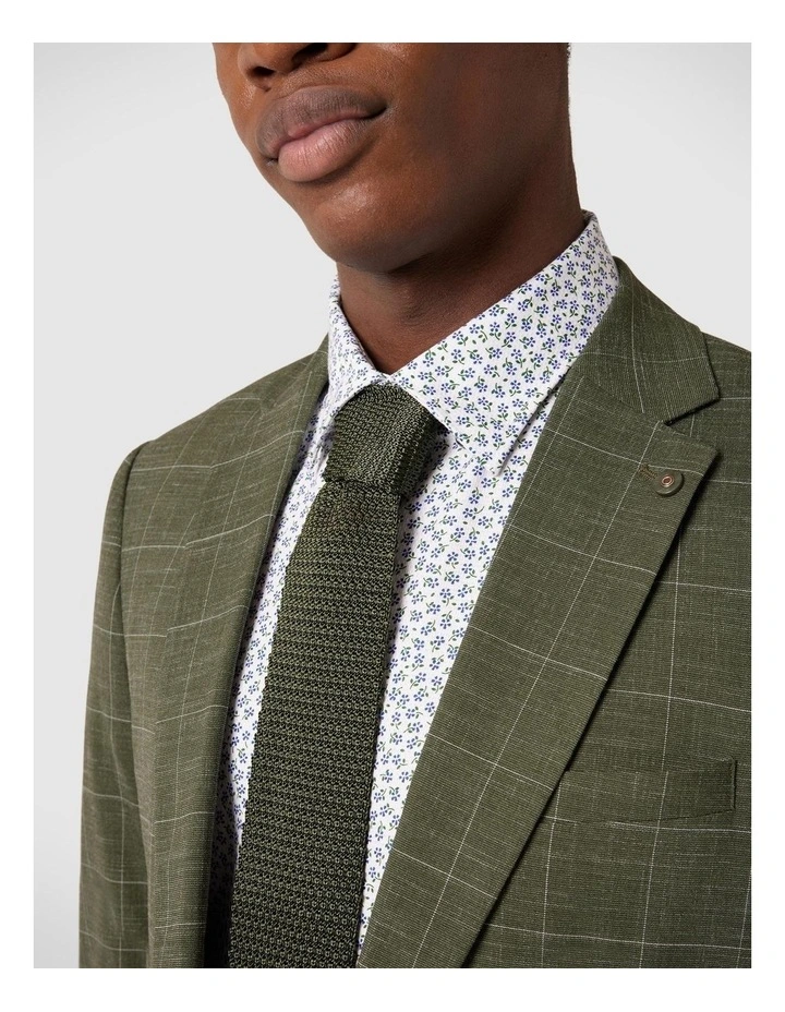 Knitted Silk Tie in Khaki