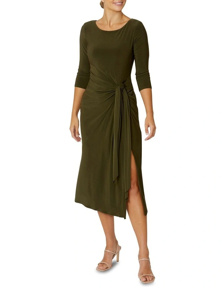 Savannah Jersey Dress in Olive