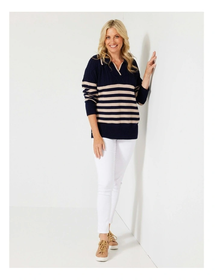 Wilson Polo Sweater in Navy
