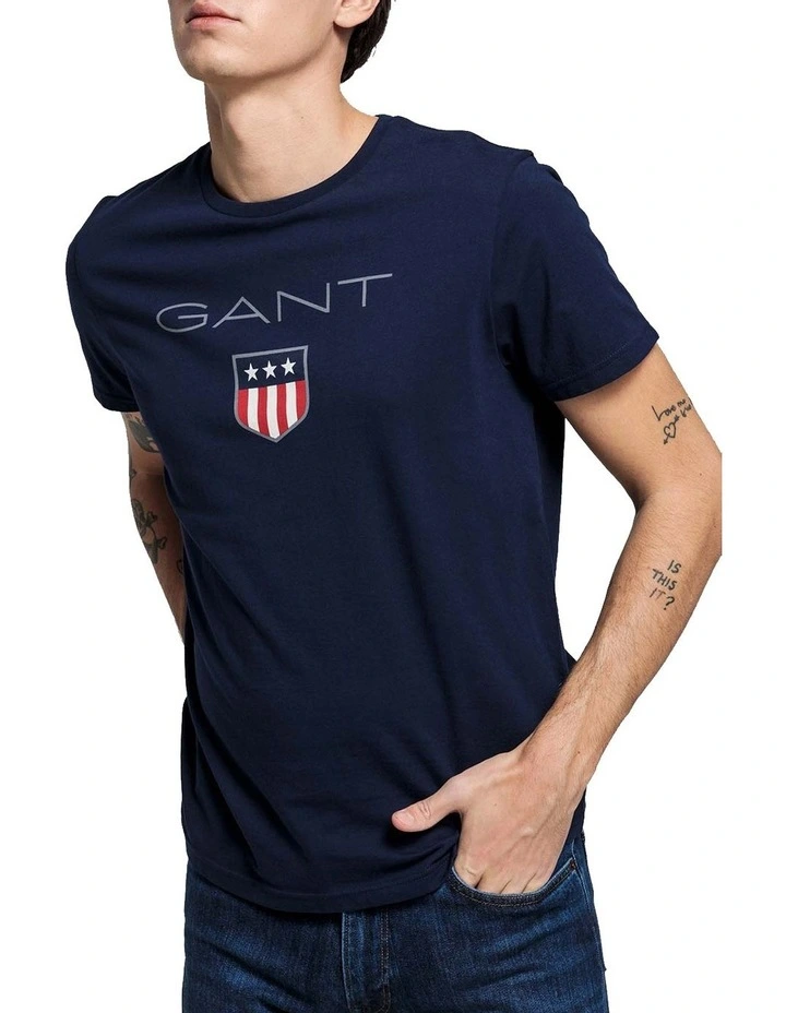 Shield Short Sleeve T-Shirt in Blue