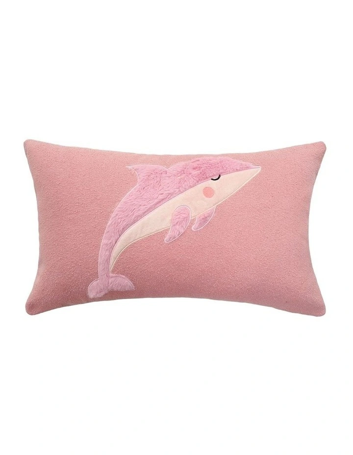 Dreamy Dolphin Cushion 35x55cm in Candy Pink