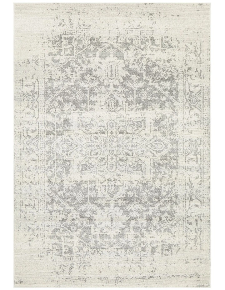 Evoke Dream Transitional Rug in White/Silver