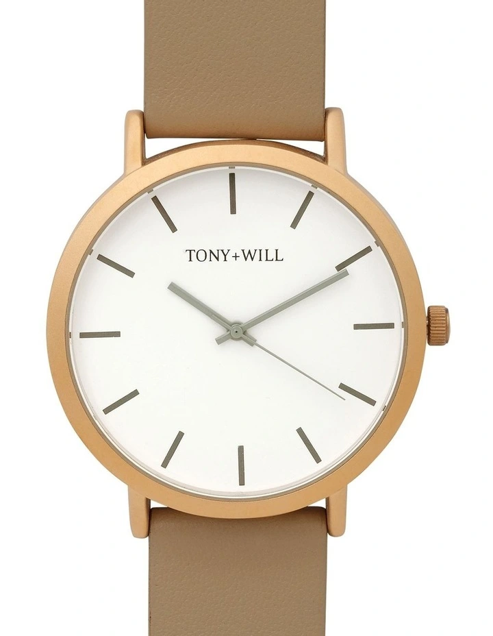 Classic Watch in Rose Gold/White/Stone