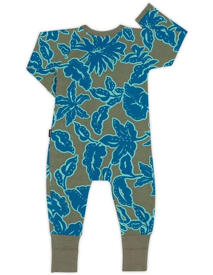 Baby Zip Wondersuit in Leafy Tropical
