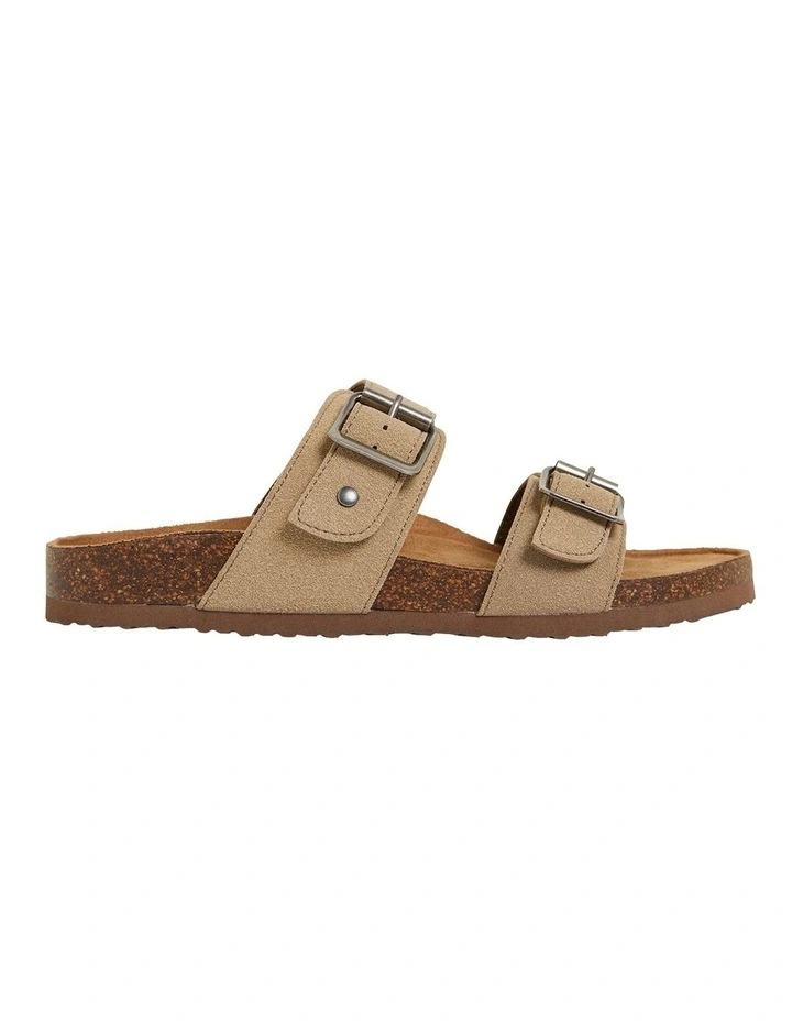 Decoy Taupe Fabric Sandals
