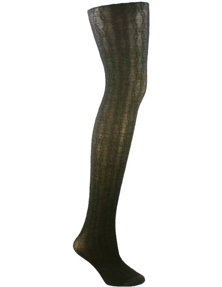 Superfine 70D Merino Baroque Tights in Black