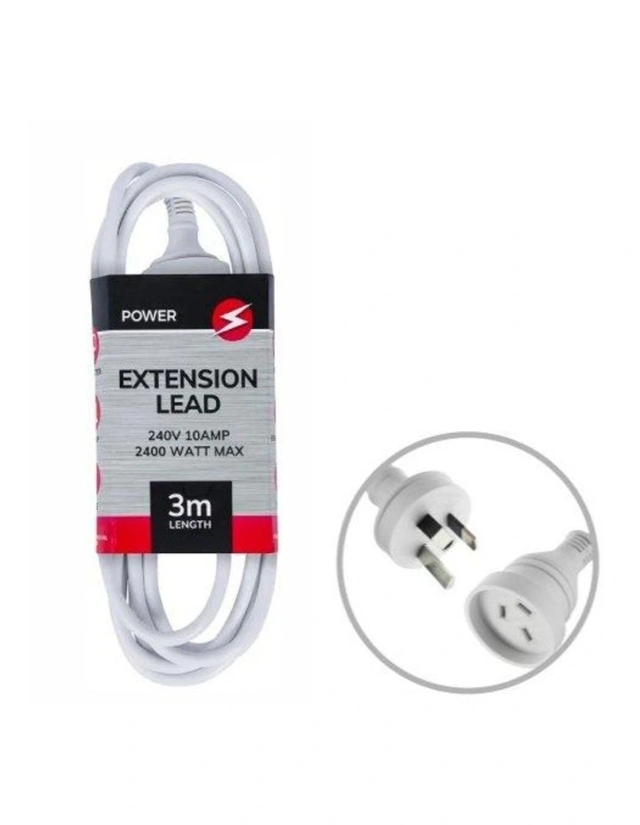 3 Metres Extension Power Outlets Lead