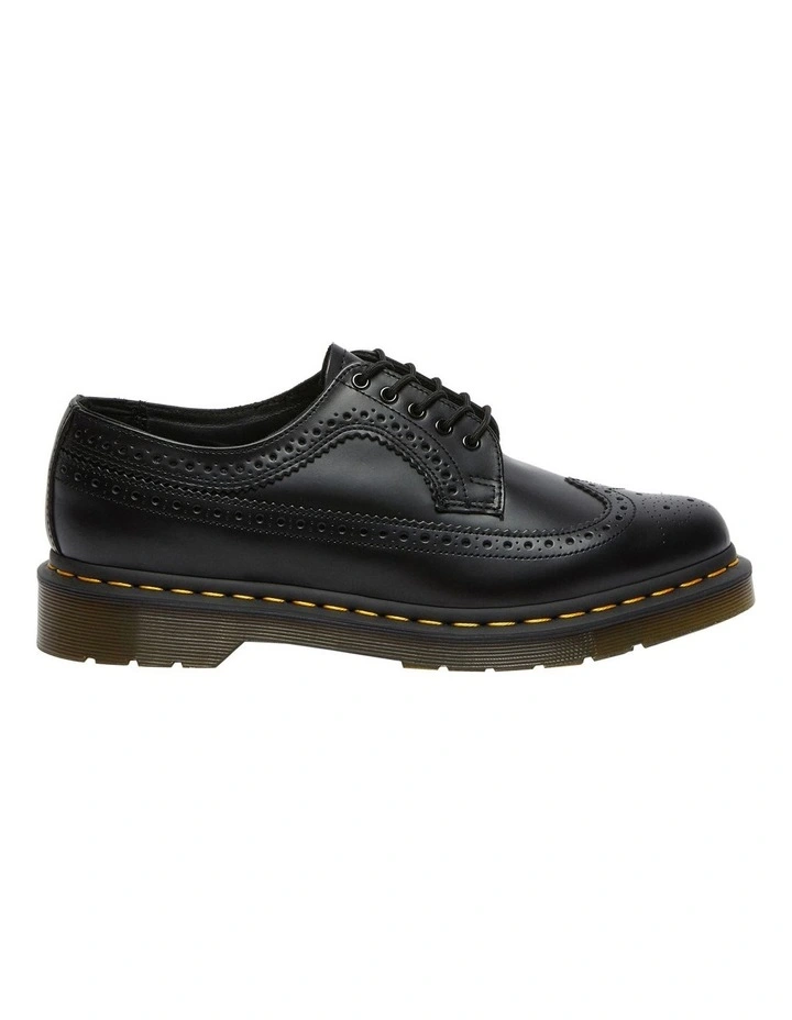 3989 Brogue Shoe in Black Smooth