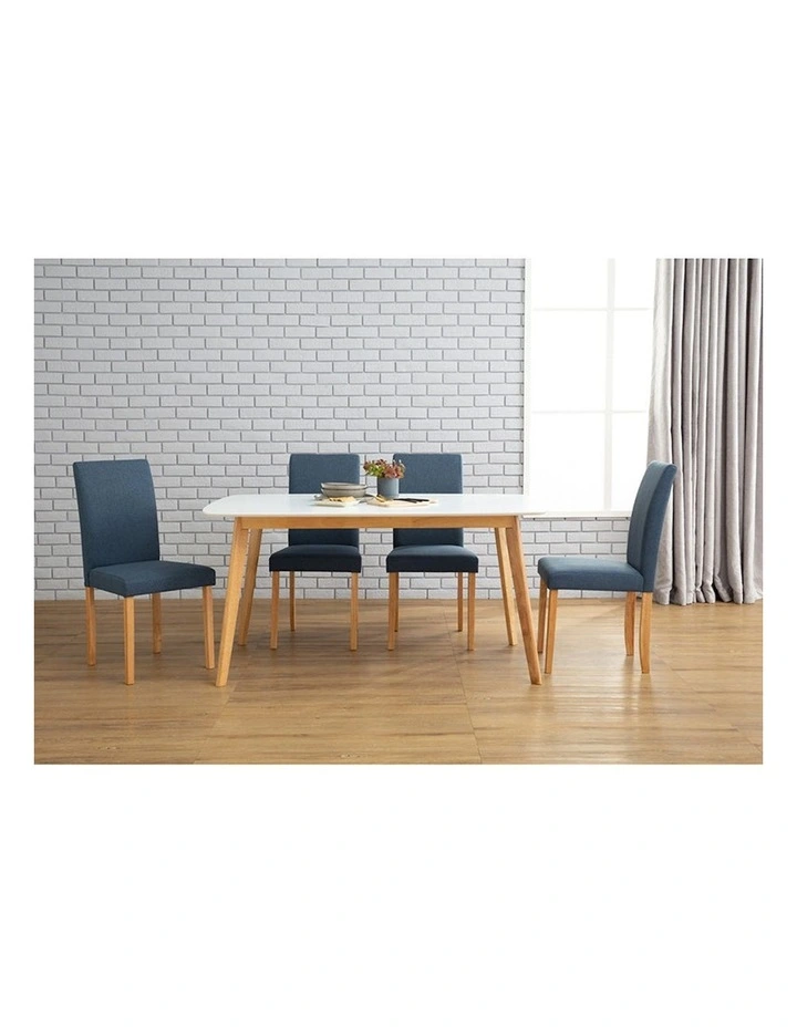 Aimon Dining Table 150cm in Natural/White