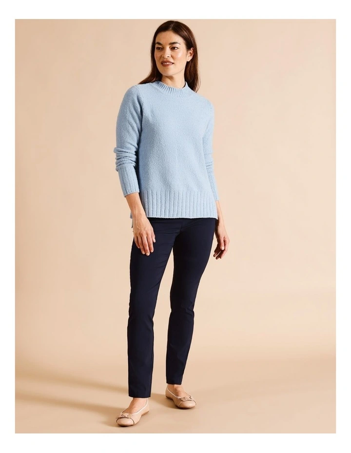 Sustainable Viscose Blend Wardrobe Staple Slim Pant In Navy