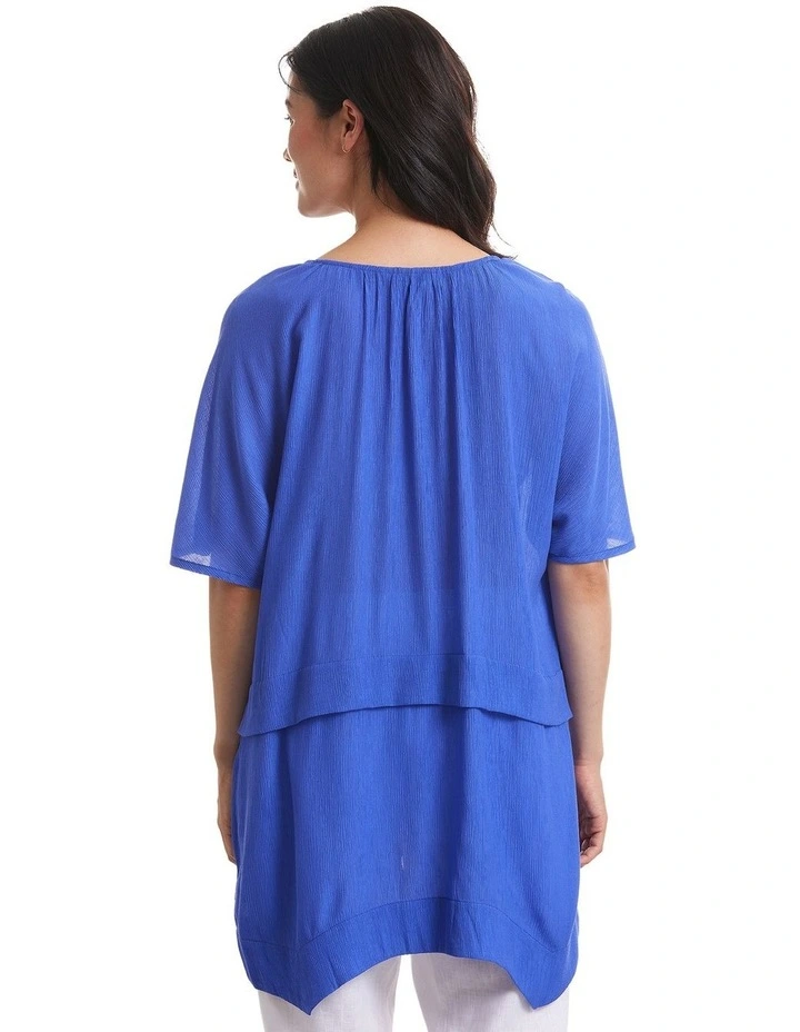 Short Sleeve Breezy Tunic in Jewel