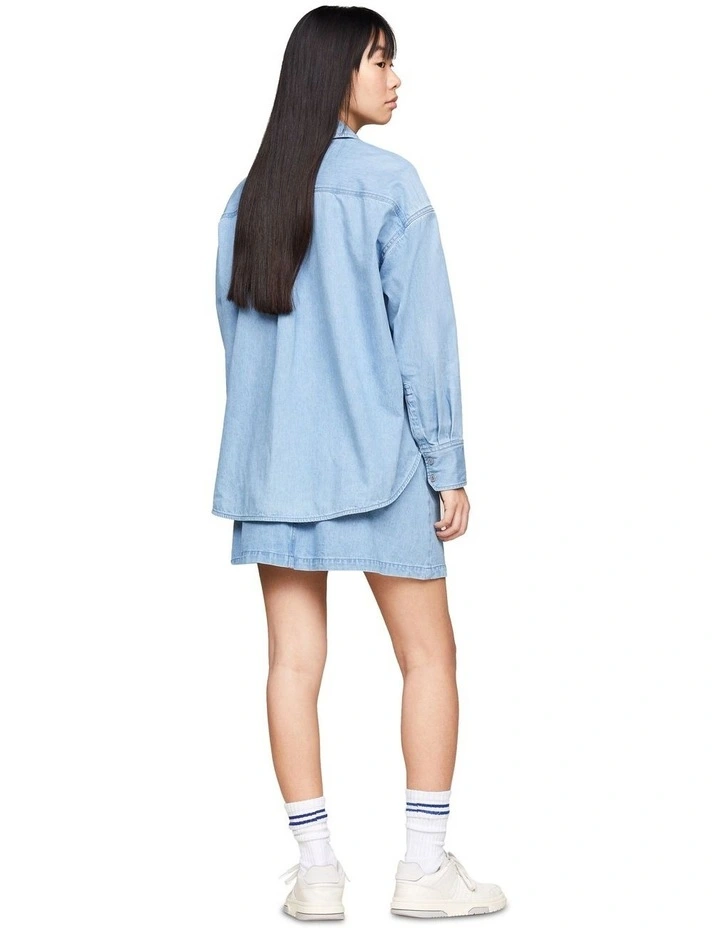 Oversized Fit Denim Overshirt in Denim
