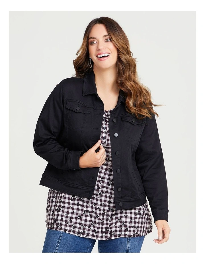 Coloured Classic Denim Jacket Black