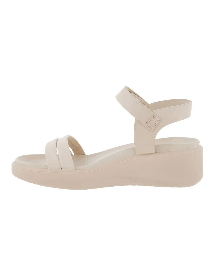 Flowt Wedge LX Leather Sandal in Beige