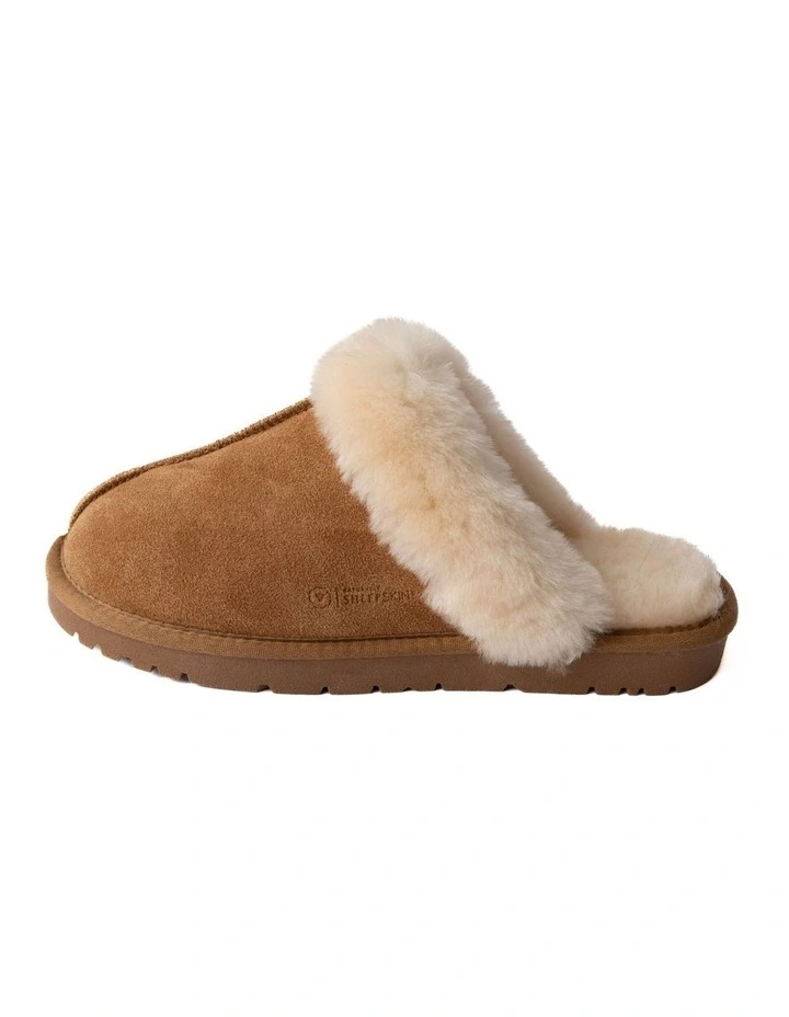 Classic Sheepskin Scuff Slipper in Tan/Natural