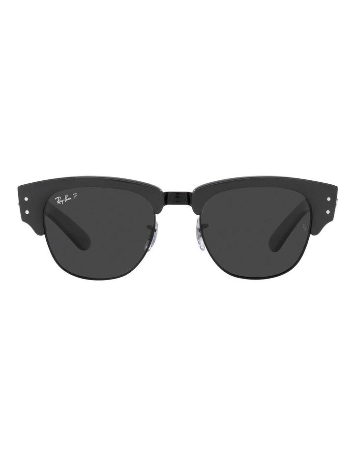 Mega Clubmaster Polarised Sunglasses in Black