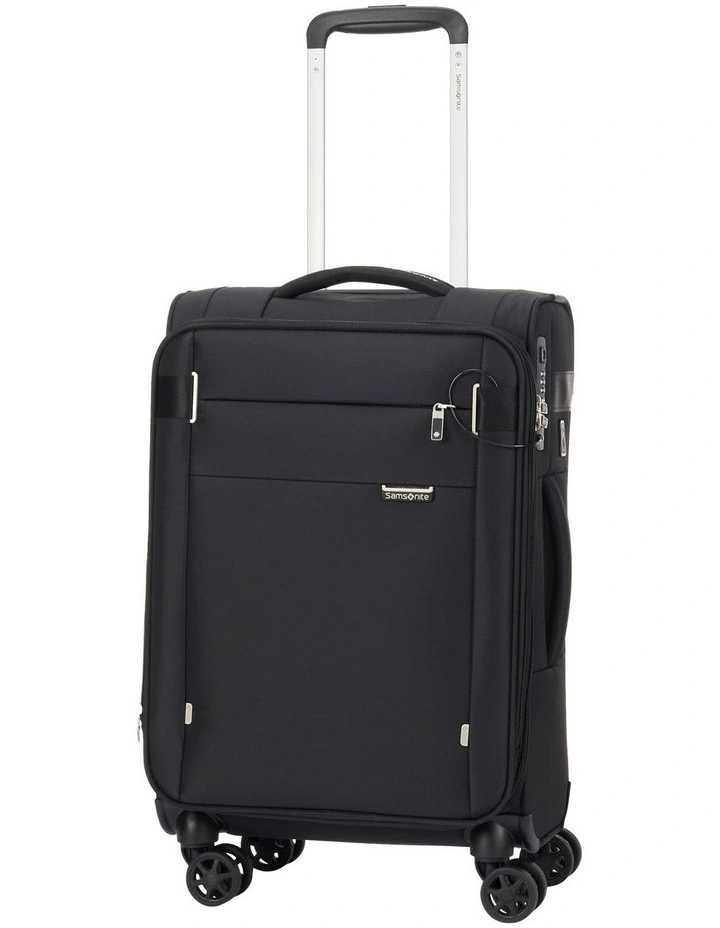 City Rhythm 55cm Soft Side Spinner Suitcase in Black