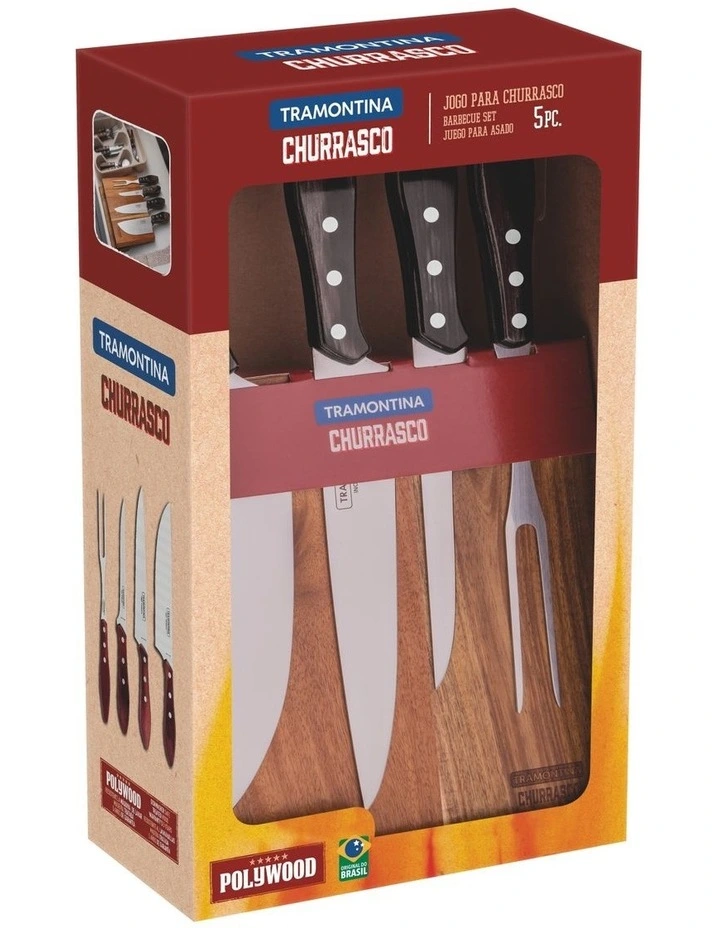 5-Piece Magnetic Carving Block Polywood Brown