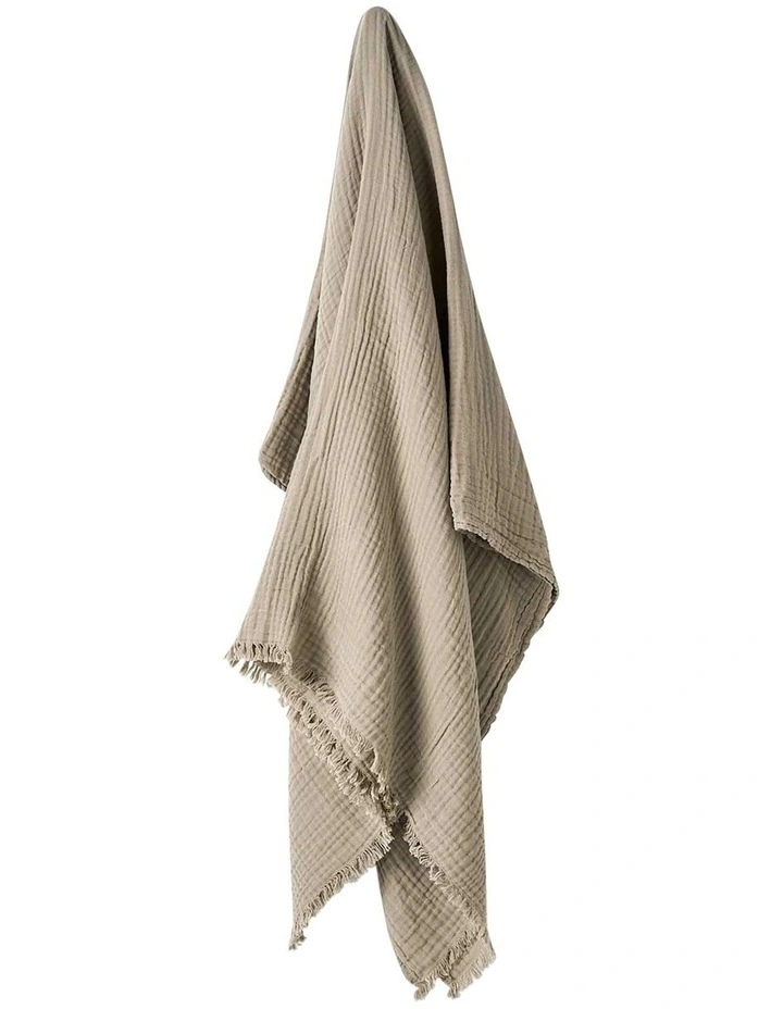 Crinkle Throw in Feather