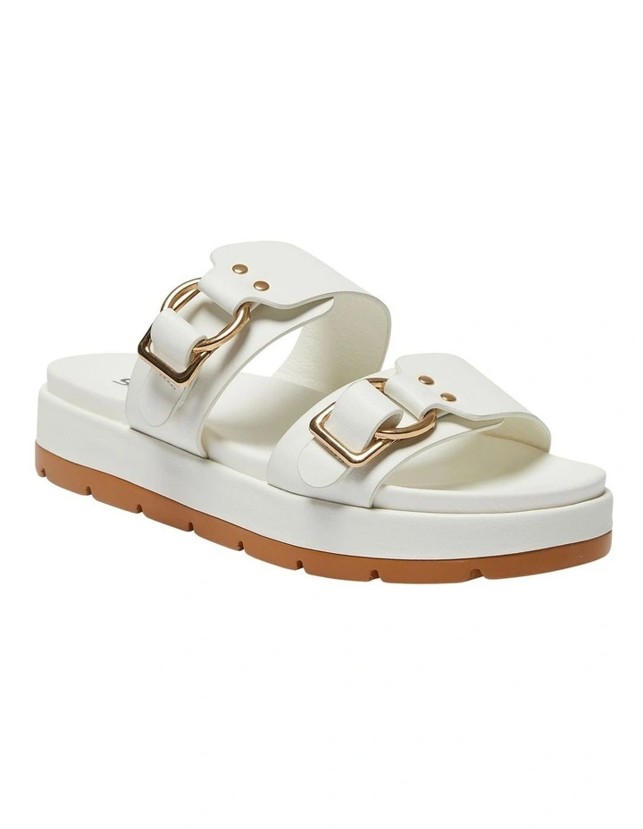 Fiction Sandals in White Smooth