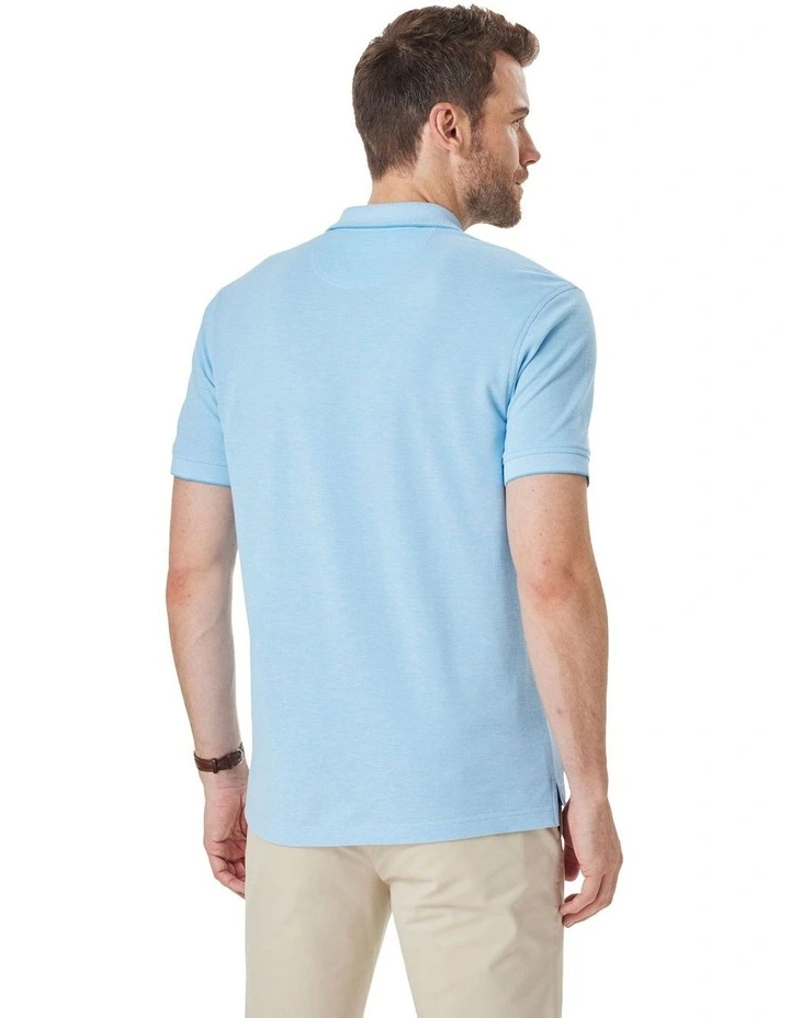 Oxford Pocket Polo Shirt in Sky Blue