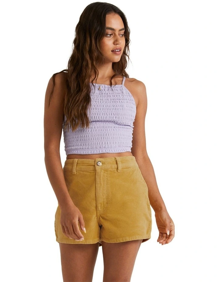 Free Fall Cord Shorts in Curry