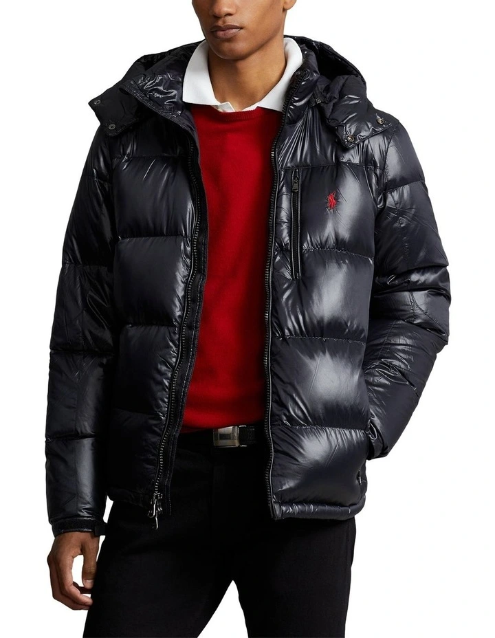 The Gorham Glossed Down Jacket in Black