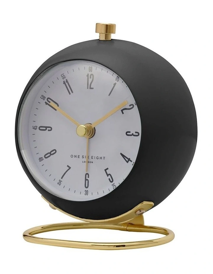 Grace Silent Alarm Clock in Charcoal Grey
