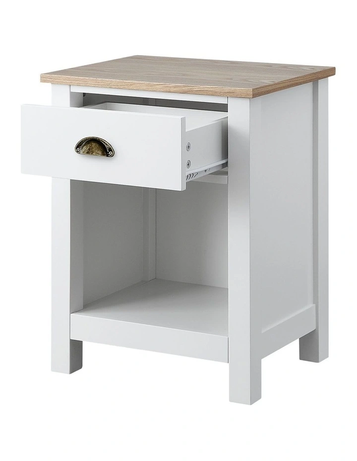 Thea Bedside Table in White