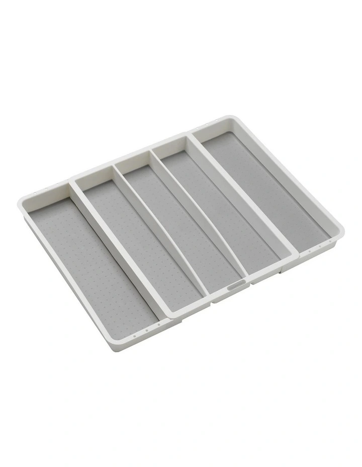 Expandable Utensil Tray in White