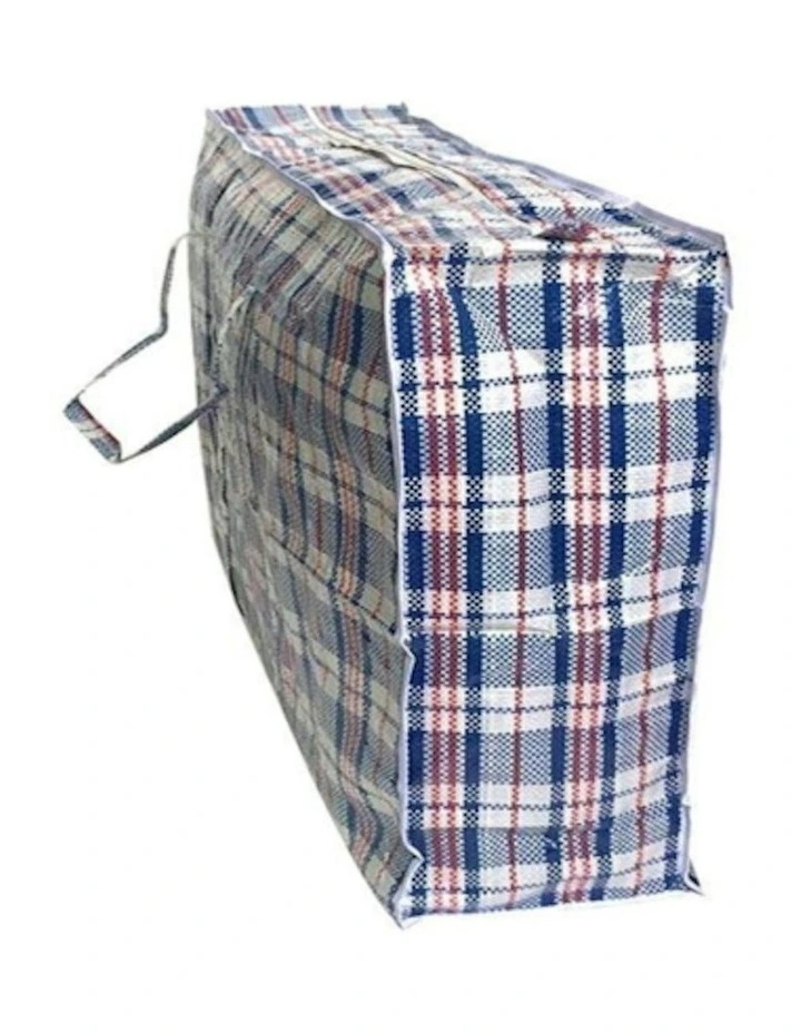 Jumbo Stripe Storage Bags with Zips x10 in Multi