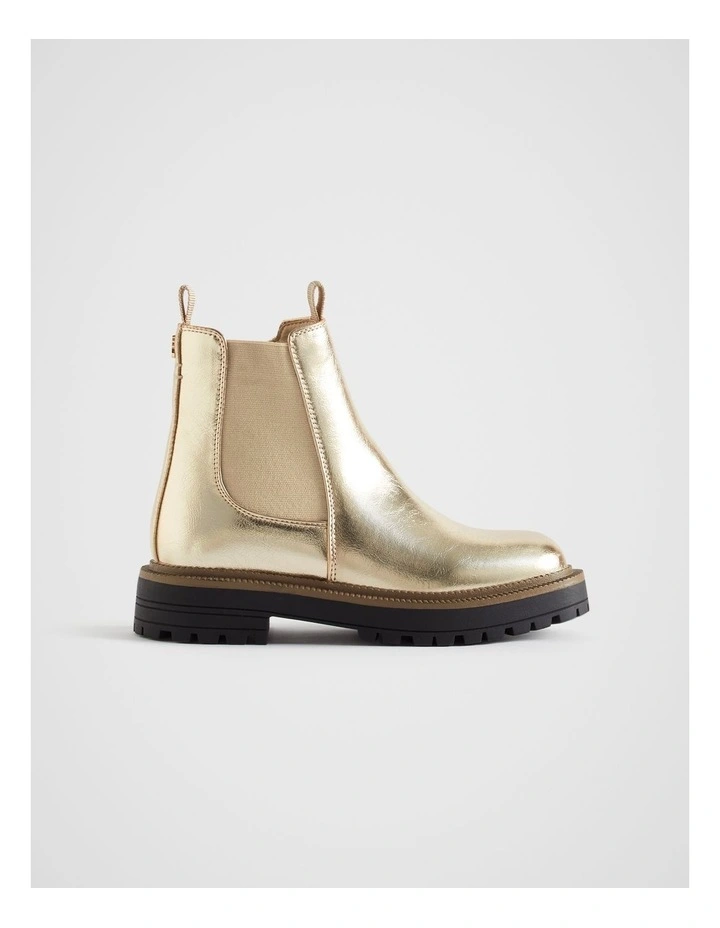 Square Toe Boot in Gold