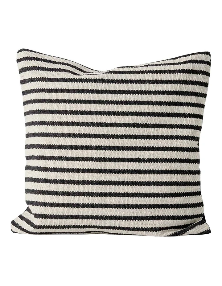 Hazel Stripe Cushion in Black
