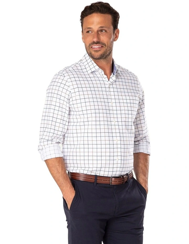 Easy Care Twill Check in White
