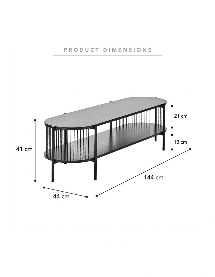 Harbor TV Unit 144cm in Black