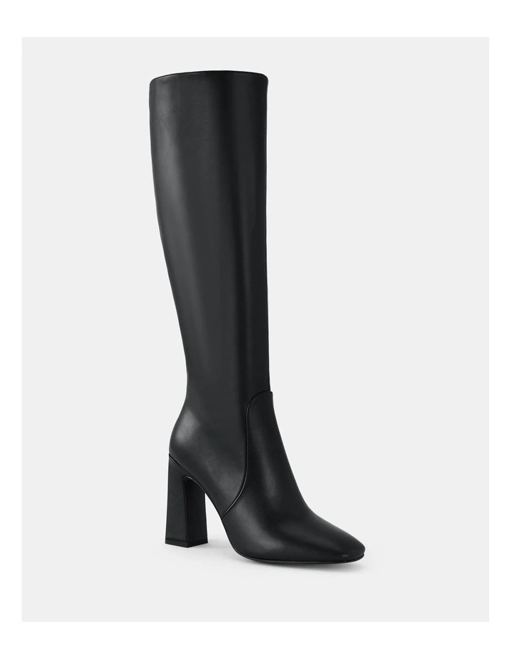 Ornate Knee High Boots in Black